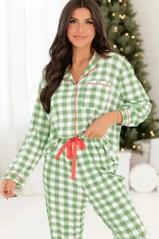 Holly Jolly Plaid Pajama Set