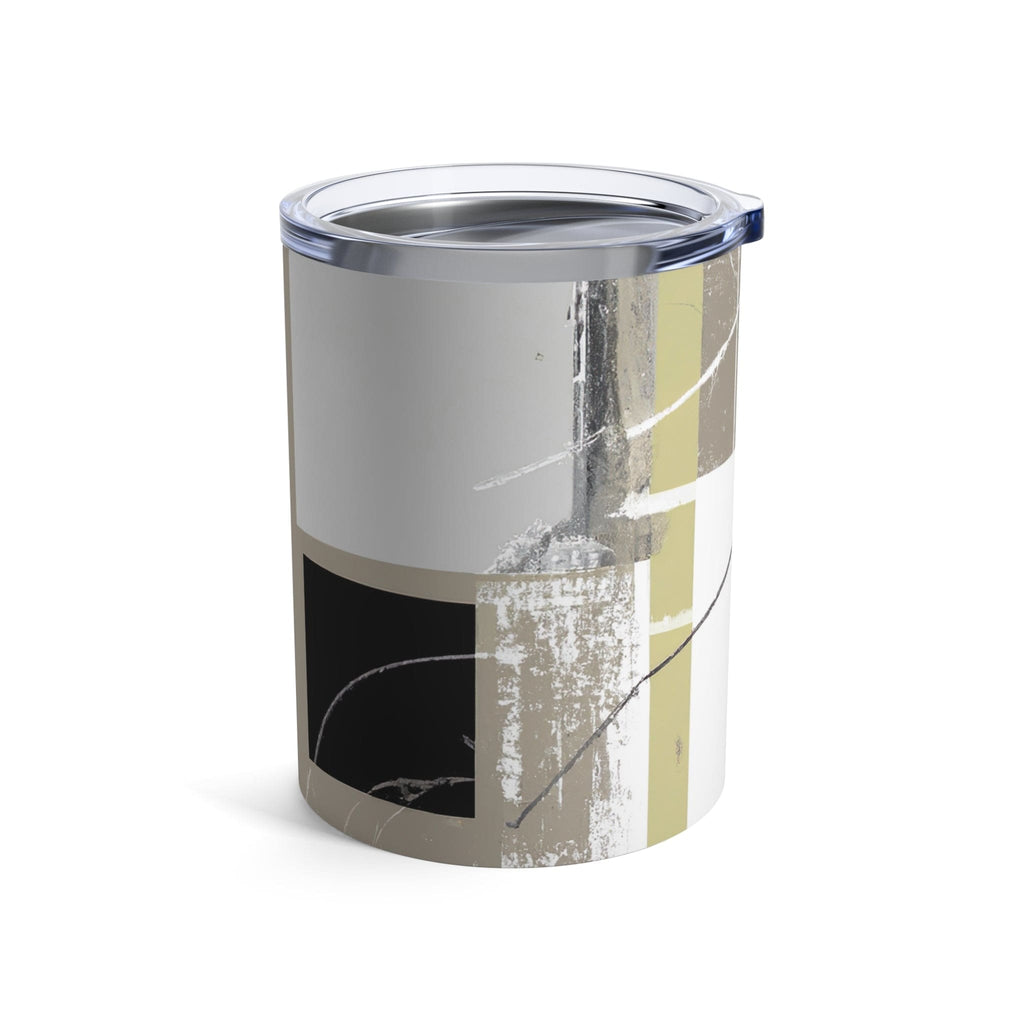 Insulated Tumbler 10oz Abstract Brown Geometric Shapes-2