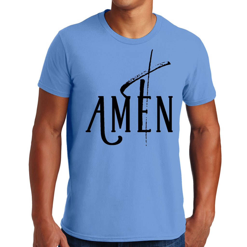 Mens Graphic T-shirt Amen Black Print