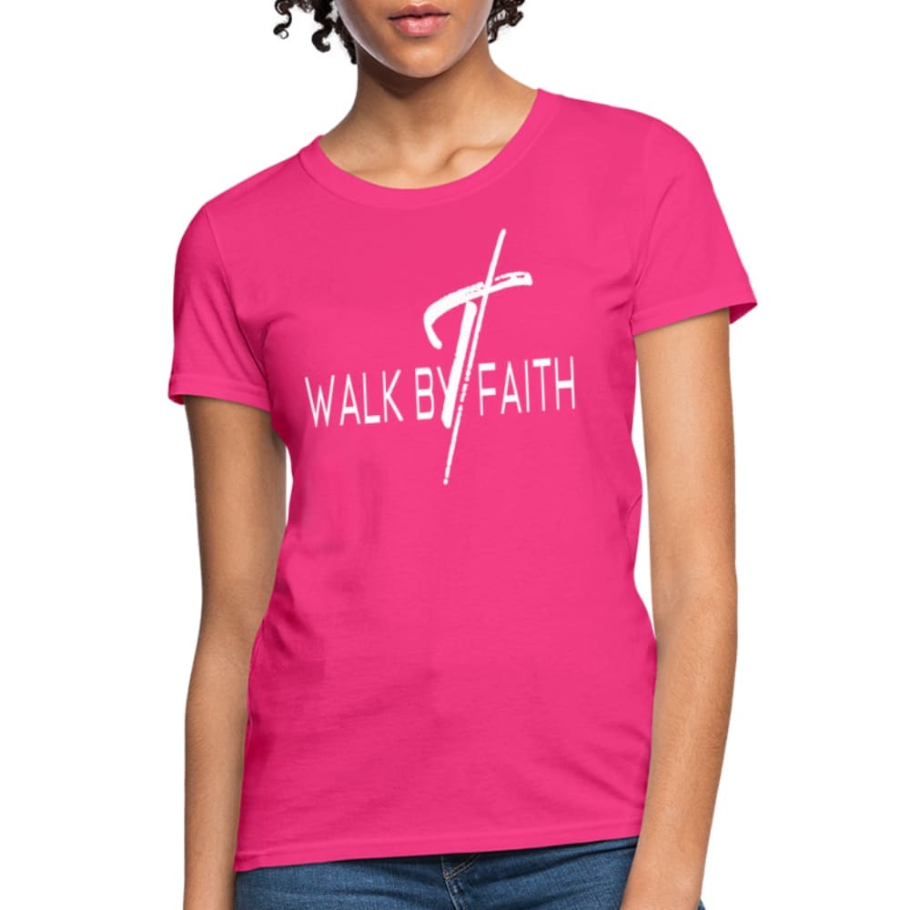 Womens Graphic T-shirt - Walk by Faith Graphic Tee-3