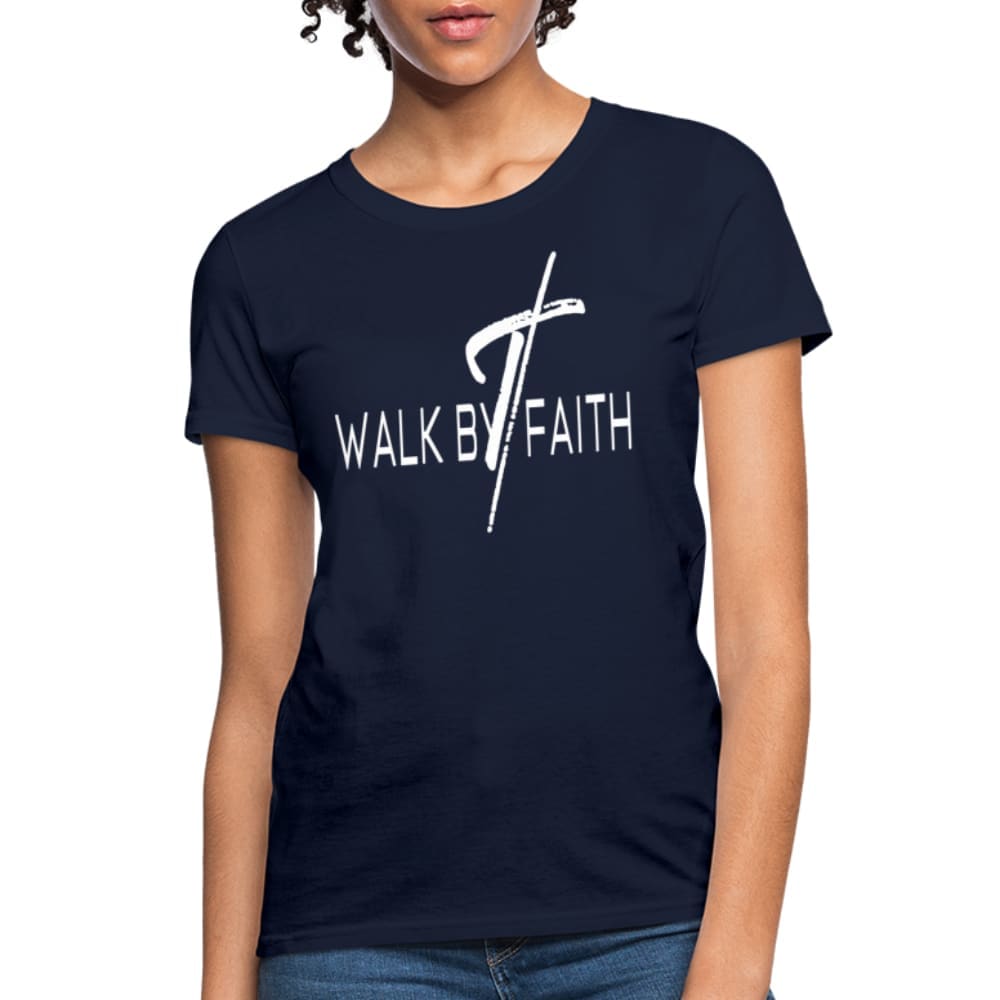 Womens Graphic T-shirt - Walk by Faith Graphic Tee-4