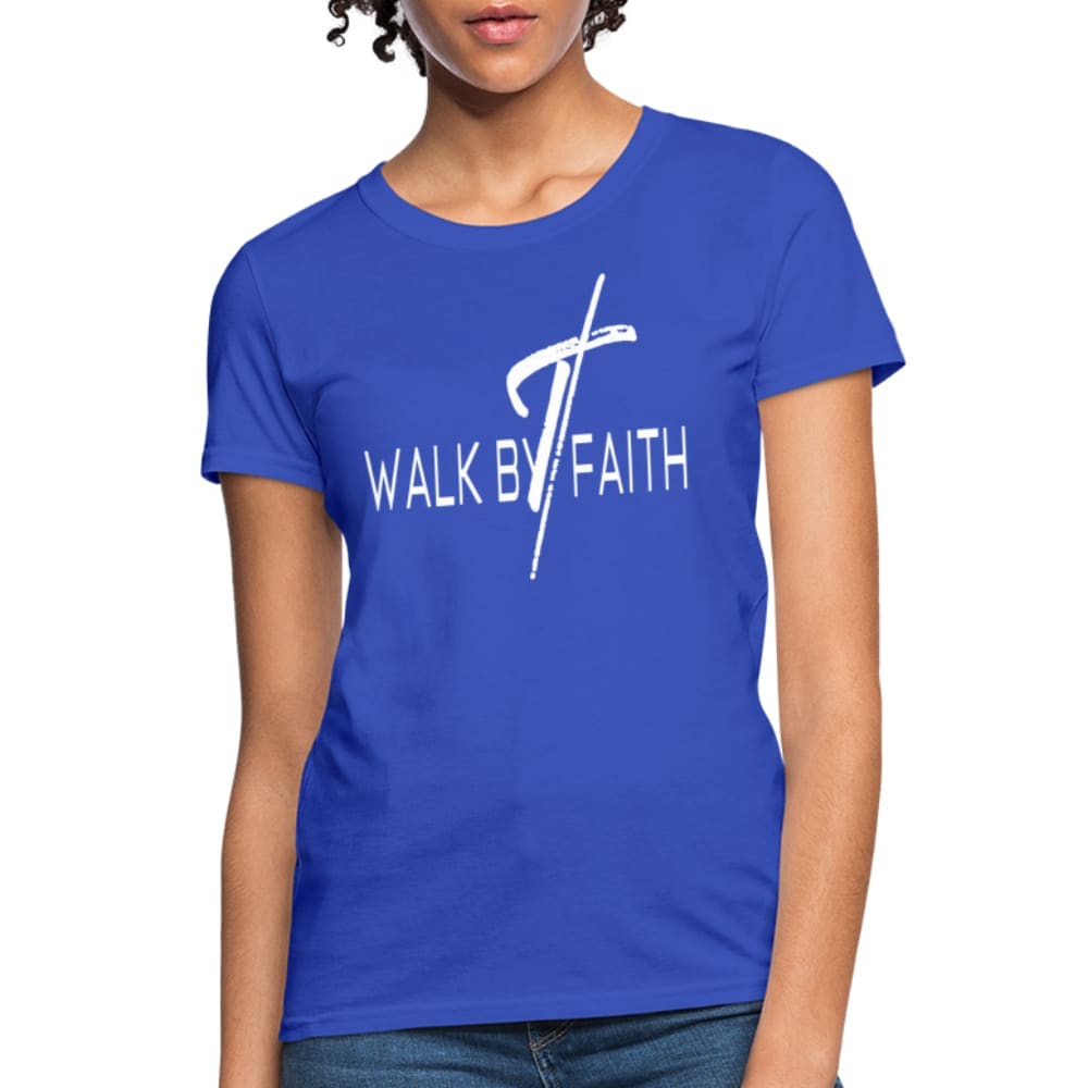 Womens Graphic T-shirt - Walk by Faith Graphic Tee-5