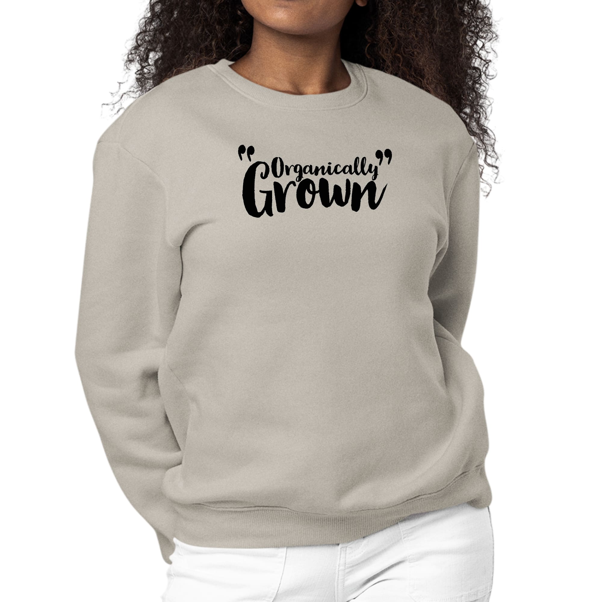 Womens Graphic Sweatshirt Organically Grown - Affirmation Inspiration-4